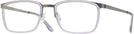 Rectangle Matte Silver/shiny Transparent Grey Titanium Lite-Flex 1 Single Vision Full Frame View #1
