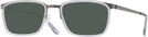 Rectangle Matte Silver/shiny Transparent Grey Titanium Lite-Flex 1 Progressive Reading Sunglasses View #1
