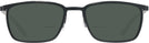Rectangle Matte Black/shiny Black Titanium Lite-Flex 1 Bifocal Reading Sunglasses View #2