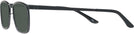 Rectangle Matte Black/shiny Black Titanium Lite-Flex 1 Bifocal Reading Sunglasses View #3