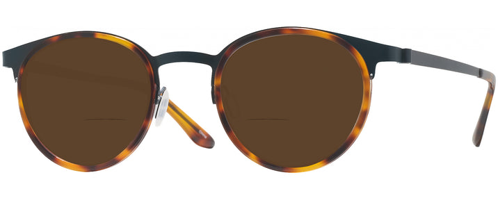 Rectangle Matte Blue/shiny Tortoise Titanium Lite-Flex 2 Bifocal Reading Sunglasses View #1
