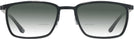 Rectangle Matte Black/shiny Black Titanium Lite-Flex 1 w/ Gradient Bifocal Reading Sunglasses View #2