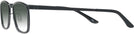 Rectangle Matte Black/shiny Black Titanium Lite-Flex 1 w/ Gradient Bifocal Reading Sunglasses View #3