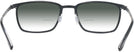 Rectangle Matte Black/shiny Black Titanium Lite-Flex 1 w/ Gradient Bifocal Reading Sunglasses View #4
