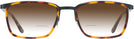 Rectangle Matte Blue/shiny Tortoise Titanium Lite-Flex 1 w/ Gradient Bifocal Reading Sunglasses View #2