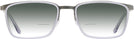 Rectangle Matte Silver/shiny Transparent Grey Titanium Lite-Flex 1 w/ Gradient Bifocal Reading Sunglasses View #2