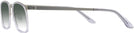 Rectangle Matte Silver/shiny Transparent Grey Titanium Lite-Flex 1 w/ Gradient Bifocal Reading Sunglasses View #3