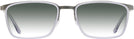Rectangle Matte Silver/shiny Transparent Grey Titanium Lite-Flex 1 w/ Gradient Progressive Reading Sunglasses View #2