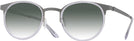 Rectangle Matte Silver/shiny Transparent Grey Titanium Lite-Flex 2 w/ Gradient Progressive Reading Sunglasses View #1