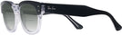 Square Black On Transparent Ray-Ban 0298V w/ Gradient Bifocal Reading Sunglasses View #3