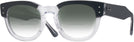 Square Black On Transparent Ray-Ban 0298V w/ Gradient Bifocal Reading Sunglasses View #1