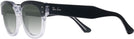 Square Black On Transparent Ray-Ban 0298V w/ Gradient Progressive No-Lines Reading Sunglasses View #3