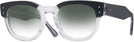 Square Black On Transparent Ray-Ban 0298V w/ Gradient Progressive No-Lines Reading Sunglasses View #1