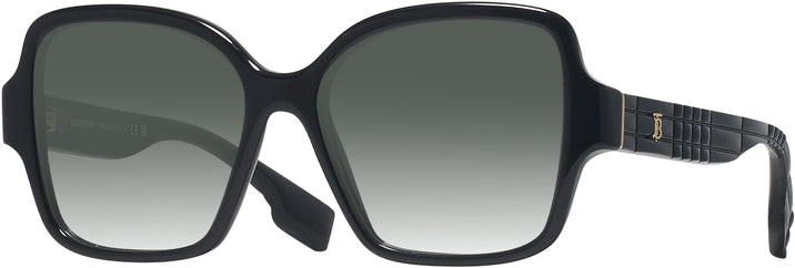 Square,Oversized Black Burberry 2374 w/ Gradient Progressive No-Line Reading Sunglasses View #1