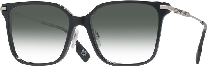 Square,Oversized Black Burberry 2376 w/ Gradient Progressive No-Line Reading Sunglasses View #1