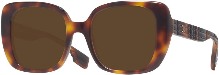 Square,Oversized Light Havana Burberry 4371 Progressive No-Line Reading Sunglasses View #1