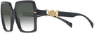 Square Black Versace 4441 w/ Gradient Progressive No-Line Reading Sunglasses View #3