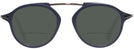 Round Matte Blue Tod&#39;s 5181 Bifocal Reading Sunglasses View #2