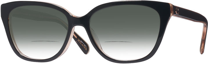 Square Black/transparent Blush Coach 6226U w/ Gradient Bifocal Reading Sunglasses View #1