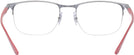 Rectangle Gunmetal Ray-Ban 6513 Single Vision Full Frame View #4