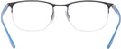 Rectangle Black Ray-Ban 6513 Single Vision Full Frame View #4