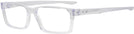 Rectangle Polished Clear Oakley OX8060 Single Vision Full Frame View #1
