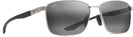 Rectangle Silver/Grey Lens Maui Jim Ka&#39;ala 856 View #1