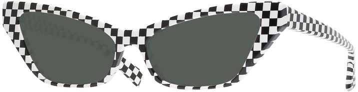 Cat Eye Black White Damier Alain Mikli A05036 Progressive No Line Reading Sunglasses View #1