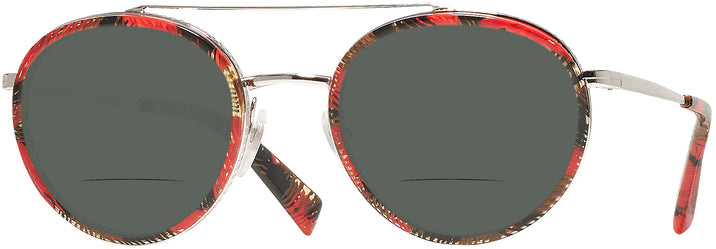 Round Palmier Rough/silver Alain Mikli A02027 Bifocal Reading Sunglasses View #1