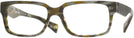 Rectangle Pointille Blk/green Havana Alain Mikli A03026 Single Vision Full Frame View #1