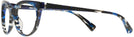 Cat Eye Chevron Havana Blue Alain Mikli A03078 Computer Style Progressive View #3