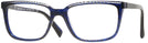 Rectangle Chevron Blue Crystal Alain Mikli A03079 Computer Style Progressive View #1