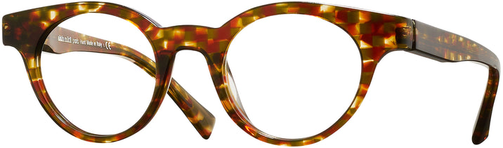 Round Havana/olive Damie Alain Mikli A03090 Progressive No-Lines View #1