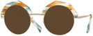 Round Light Matte Gold/brown Tortoise Alain Mikli A04006 Progressive No Line Reading Sunglasses View #1