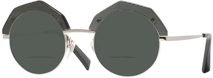 Round Black/silver Alain Mikli A04006 Bifocal Reading Sunglasses View #1