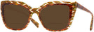 Oversized Havana Zig Zag Green Alain Mikli A05026 Bifocal Reading Sunglasses View #1