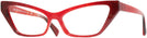 Cat Eye Red Black Alain Mikli A05036 Single Vision Full Frame View #1
