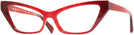 Cat Eye Red Black Alain Mikli A05036 Progressive No-Lines View #1