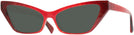 Cat Eye Red Black Alain Mikli A05036 Progressive No Line Reading Sunglasses View #1