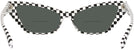Cat Eye Black White Damier Alain Mikli A05036 Bifocal Reading Sunglasses View #4