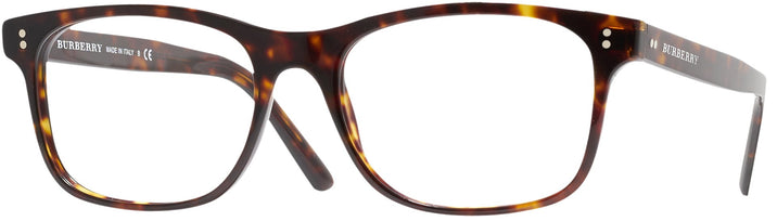 Rectangle Dark Havana Burberry 2196 Single Vision Full Frame View #1