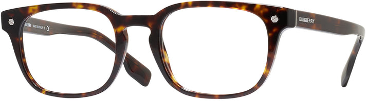 Square Dark Havana Burberry 2335 Single Vision Full Frame View #1