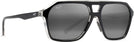 Aviator,Square Black Gloss Crystal Interior w/Neutral Grey Maui Jim Wedges 880 View #1