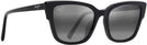 Cat Eye,Rectangle Black Gloss w/Neutral Grey Lens Maui Jim Kou 884 View #1