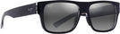Rectangle Black Gloss/Neutral Grey Lens Maui Jim Keahi 873 View #1