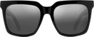 Square Black With Crystal/Silver To Black Mirror Lens Maui Jim Rooftops 898 View #2