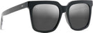 Square Black With Crystal/Silver To Black Mirror Lens Maui Jim Rooftops 898 View #1