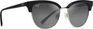 Oval,Cat Eye Black/Silver w/ Neutral Grey Lens Maui Jim Lokelani 825 View #1