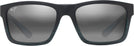 Rectangle Black With Teal Stripes/Neutral Grey Maui Jim The Flats 897 View #2