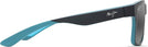 Rectangle Black With Teal Stripes/Neutral Grey Maui Jim The Flats 897 View #3